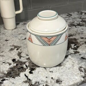 Large Ceramic Canister with Lid